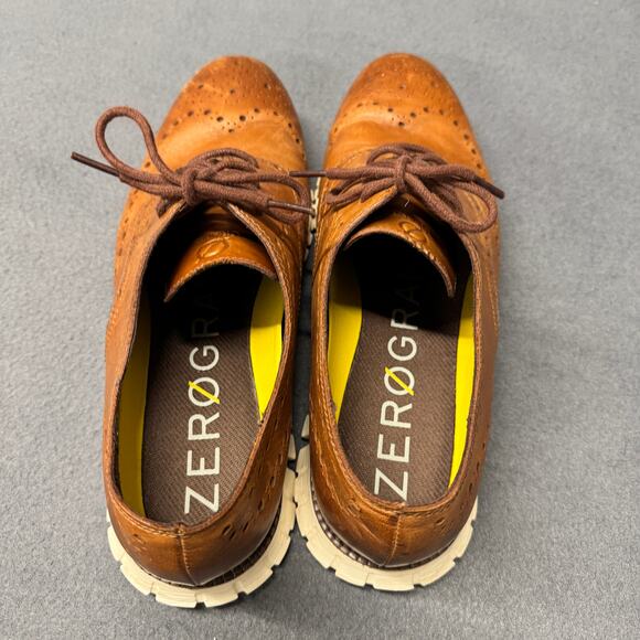 Cole Haan Oxford Zerogrand Wingtip Brown Leather Mens 10.5 M Lightweight Lace Up main image 2